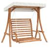 Hollywood Swing with Canopy Solid Fir Wood with Teak Finish