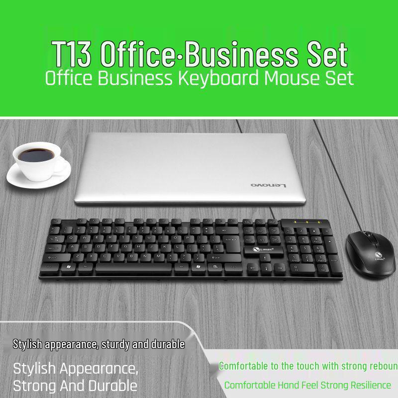 Gaming Style USB Keyboard and Mouse Set with Backlit Mechanical Feel for Desktop and Laptop