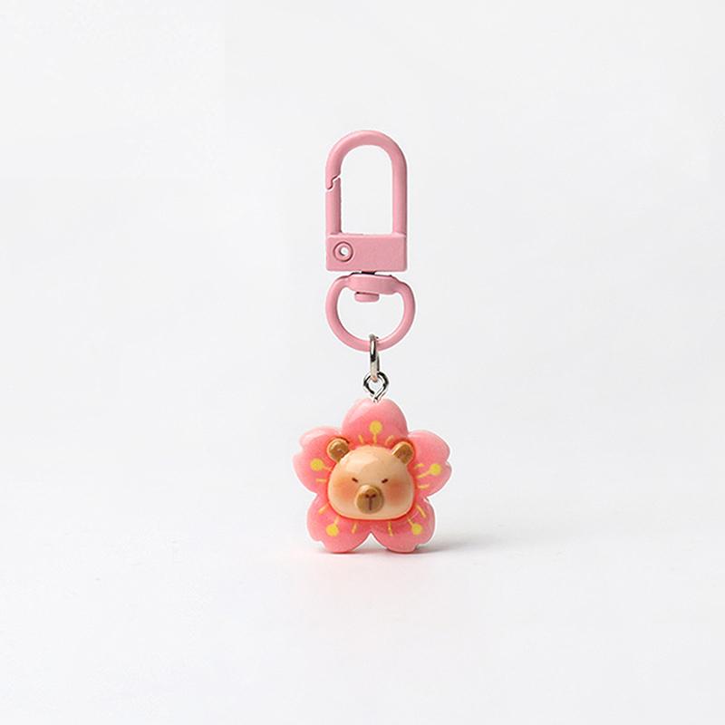 Cartoon Pink Color Capibara Capybara Keychain Pendant Backpack Hangings Decoration Accessries Gift