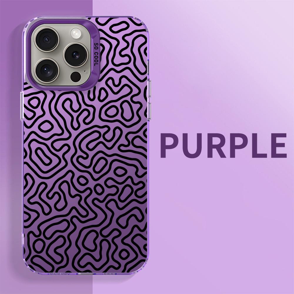 Graffiti Texture Silver Phone Case for iPhone 16/15/14/13/8