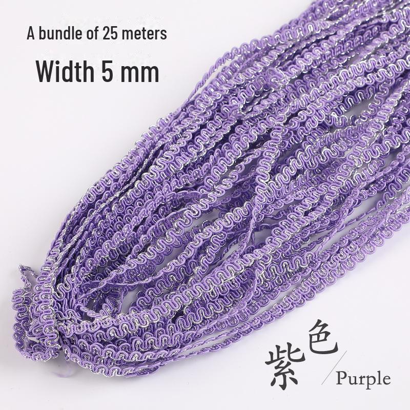 5mm Złota i Srebrna Koronka Falista na Akcesoria Odzieżowe DIY