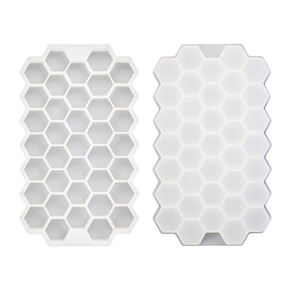 

Дропшиппинг Портативная большая силиконовая форма для льда 2 в 1 с крышкой белый