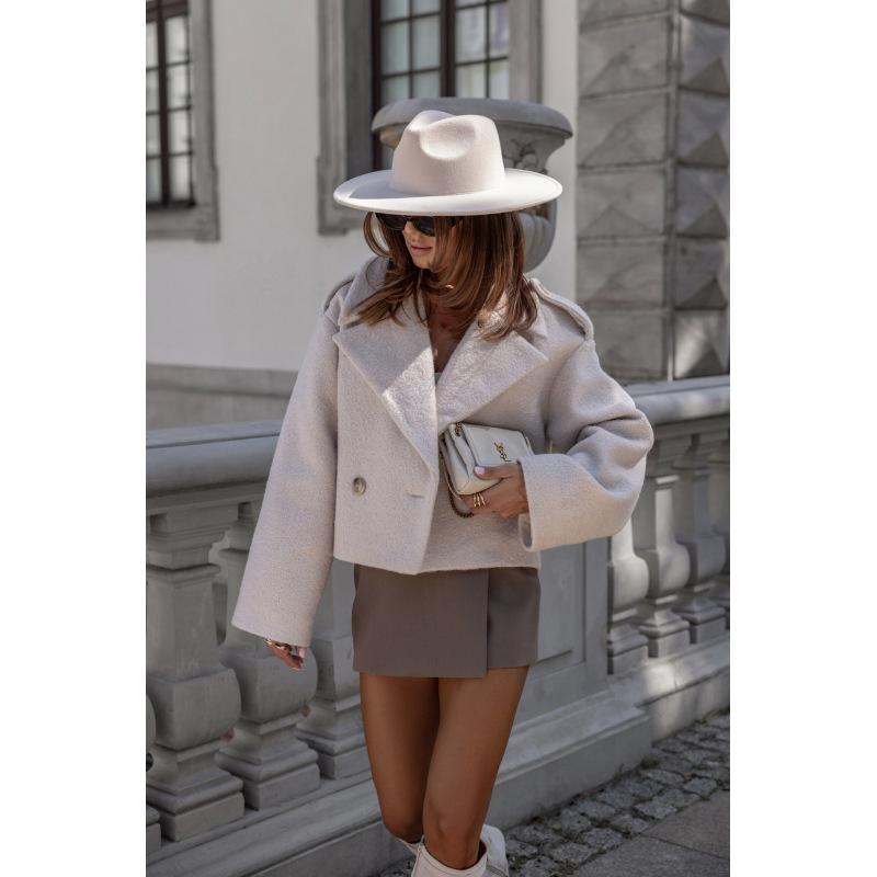 Tooxika 2024 Autumn And Winter New Fashion British Loose Suit Collar Short Coat Woolen Coat For Women
