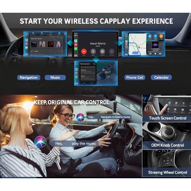 A16P-Wireless Carplay Adapter Carplay Wireless Adapter Convert Wired To Wireless 2024 Upgrade Plug & Play