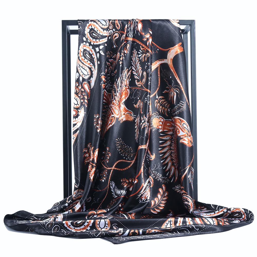 Vysoce kvalitní luxusní hedvábné šátky čelenka Šály Šála na krk pro ženy Řetízek Hedvábný šátek Dámská ozdobná šála