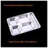 304 Stainless Steel 5-Compartment Divided Lunch Tray
