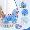 LOLANTA Dinosaur Kigurumi Kids Halloween Costume Baby Romper Overalls for Boys and Girls Blue Size 120