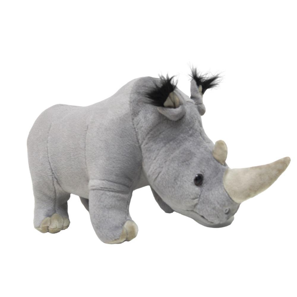 Soft Pillow Rhinoceros Plush Toy Wild Animals Stuffed Rhinoceros Doll  Kids Children
