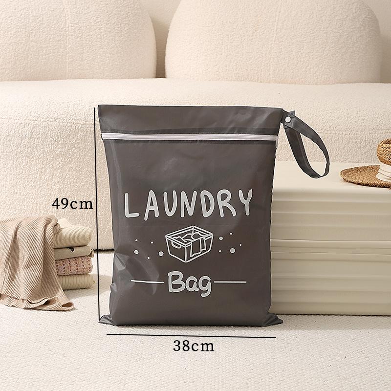 

1-3 Pcs Large Travel Laundry Bag with Zip Waterproof Washable Dirty Cloth Bag for Traveling Wet Dry Bathing Suit Workout Bag сірий