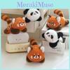 Spinning Plush Panda Keychain Backpack Charm Couples Gift Short Decor Plush