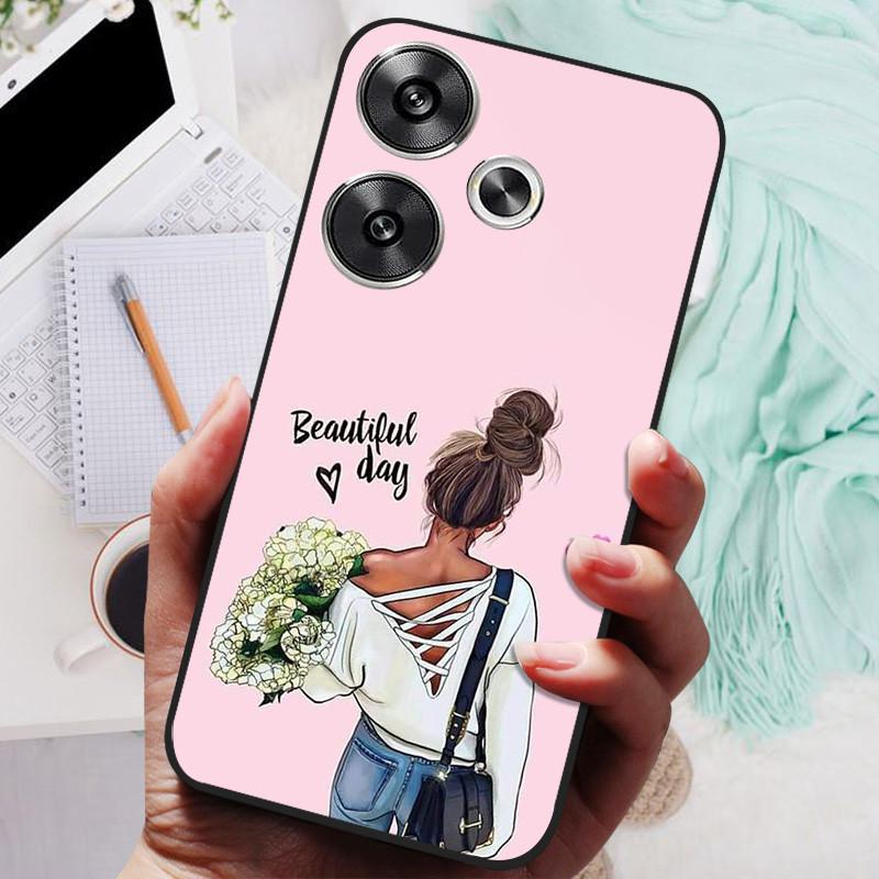 

Чехол для POCO F6 POCOF6 Черный чехол Лев Волк Силиконовый Мягкий задний чехол Для телефона Xiaomi POCO F6 POCO F 6 Защитный чехол For Poco F6