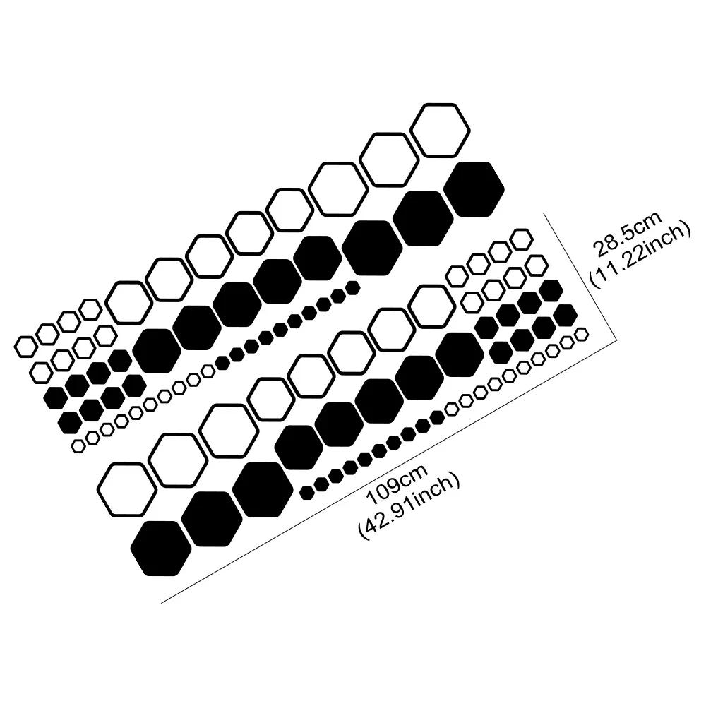 Honeycomb Vinyl Decal Large And Small Combination Hexagonal Stickers DIY Car Automobile Body Cool Styling Decoration Accessories