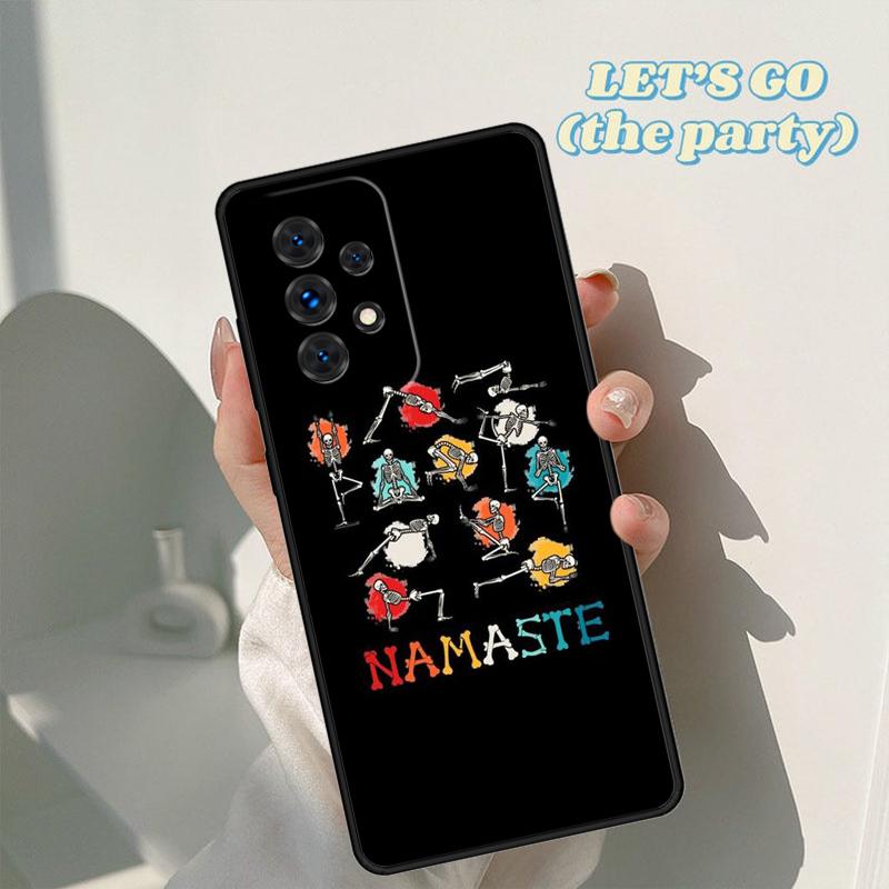 Skeleton Yoga phone case For Samsung Galaxy A42 A31 A40 A51 A71 A32 A80 A91 A52 A72 A73 A20e A21S A50 A70 A11 A12 Cover