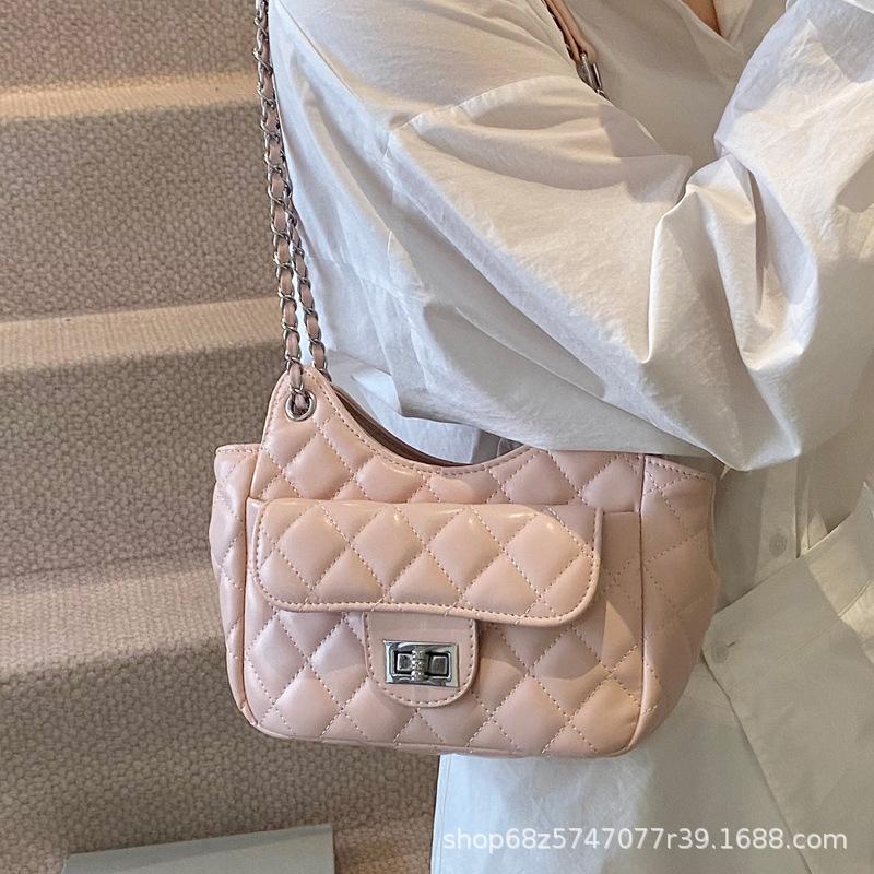 Small bag women's design sense niche 2025 new trendy fashion shoulder messenger bag summer versatile diamond chain bag