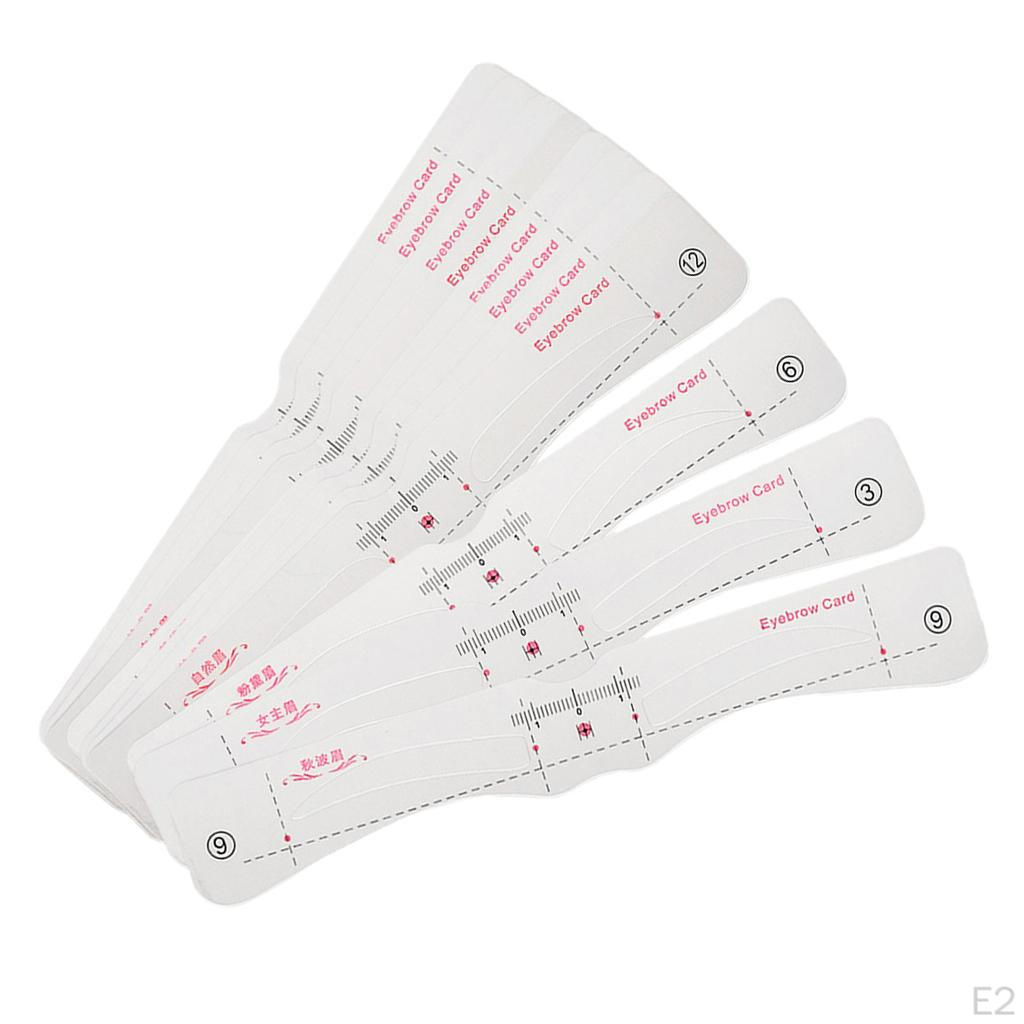 12PCS Eye Makeup Template DIY Eyebrow Shaping Stencil Beauty Kit