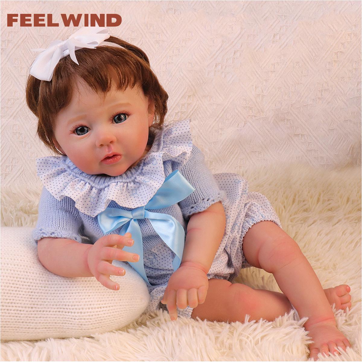 

Реалистичная 3D кукла реборн 50 см с венами и тканевым телом 50cm