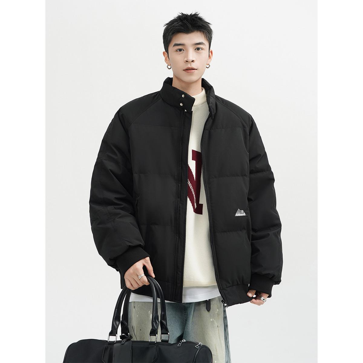 Unisex Korean Style Loose Cotton Jacket - Winter 2025 Trend Double Extra Large чёрный