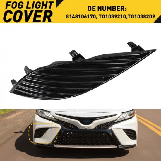 Right Front Bumper Fog Light Cover For Toyota Camry SE XSE 2018-20 Pasenger