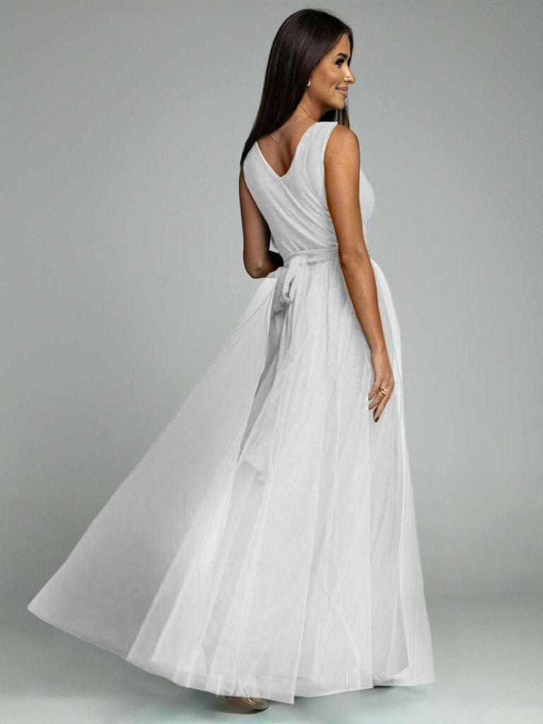 2024 Glamorous V-neck Waist-cinching Slim Slit Sparkling Evening Gown