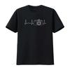 Funny Heartbeat Camera Vintage  Womens T Shirt Vintage Washed Versatile Homme Comfortable Stretched Casual Slightly