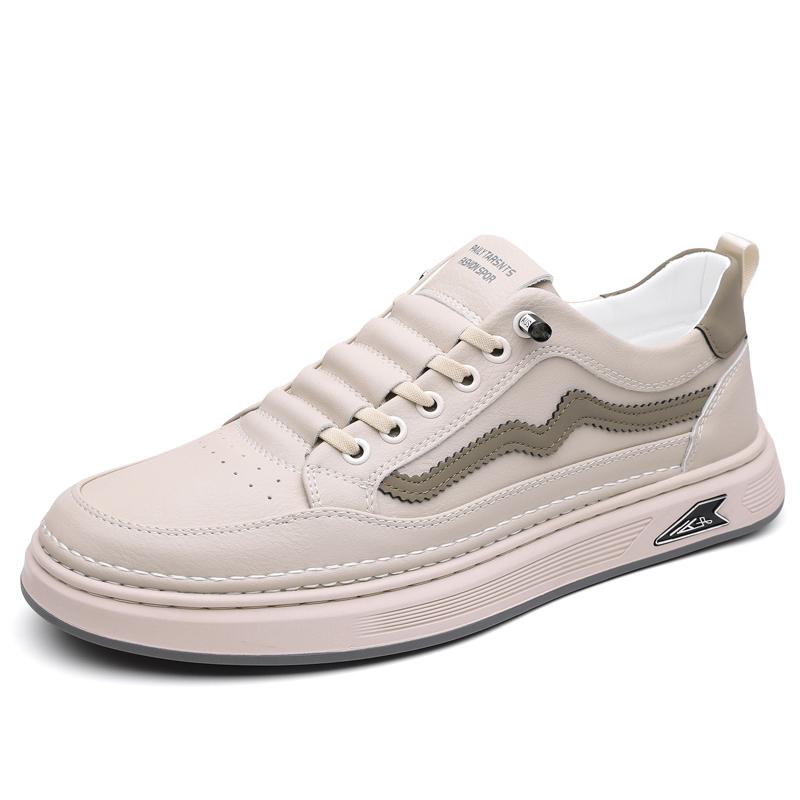 

Fashion Italian Brand Casual Leather Business Shoes Men Outdoor Antiskid Walking Oxford Jogging Shoes Handmade Designer Minimalist Shoes 38 бежевый