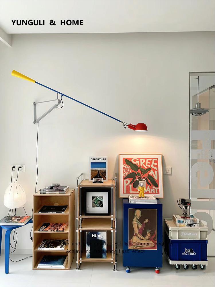 Italian Flos 265 Mid-Century Industrial Swing Arm Wall Lamp - Minimalist Design for Living Room or Reading Nook