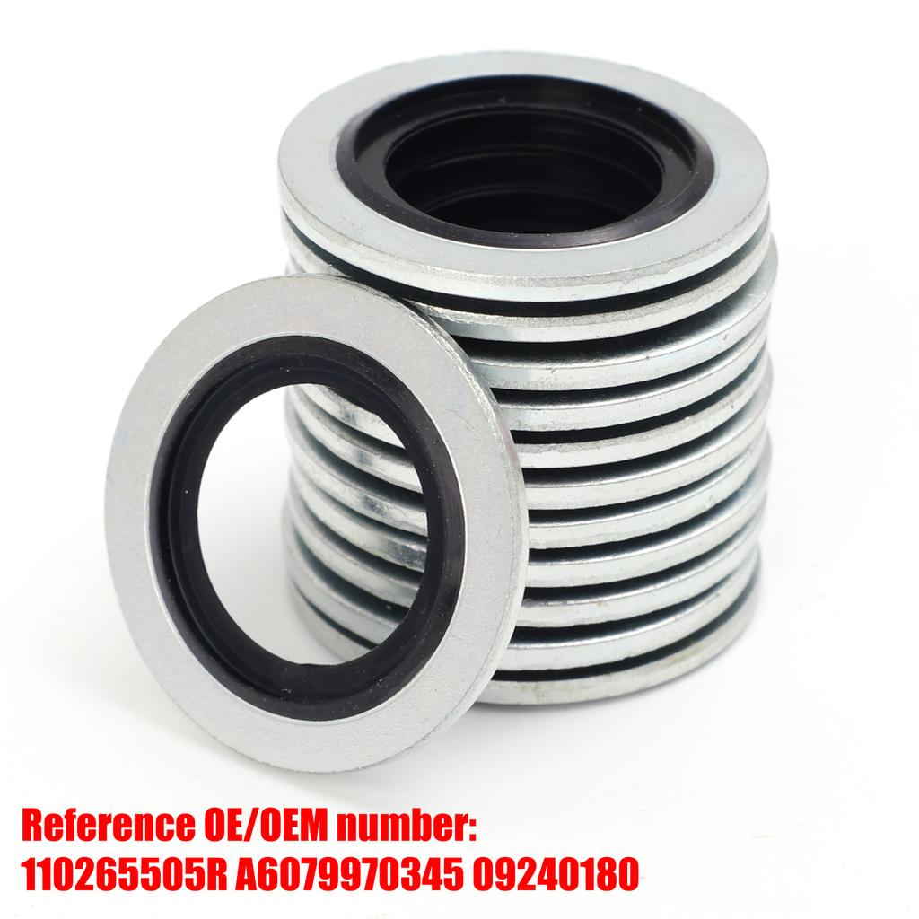 Car Oil Sump Drain Plug Sealing Gaskets Rings Washer OEM110265505R for Peugeot Citroën Renault A6079970345 Auto Accessories