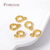 18K Gold Plated Round Shape Pendant Bail Accessories, Spacer Beads Charms Connector DIY Jewelry Making Supplies