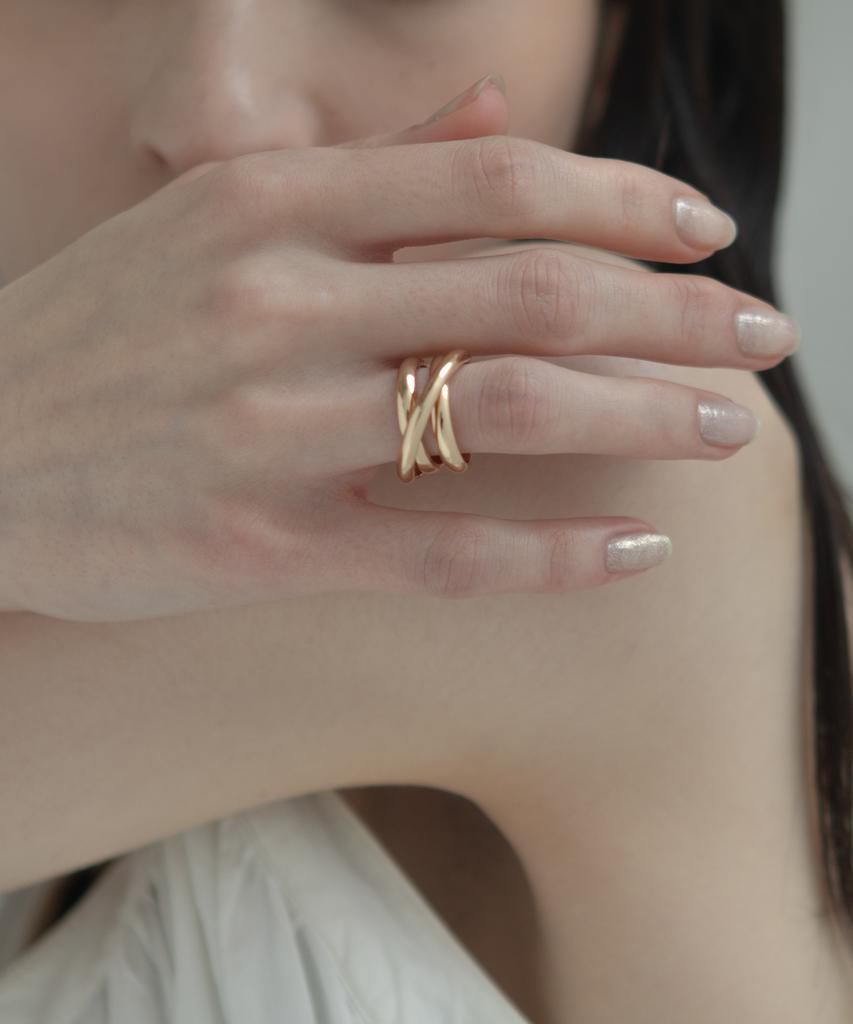 Novice Tokyo Triple Line Ring / Gold