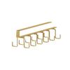 Double Row Multifunctional Storage Hook Rack Cabinets with No Drilling Cup Holder Kitchen Tool Hanging Organizer Storage Shelf