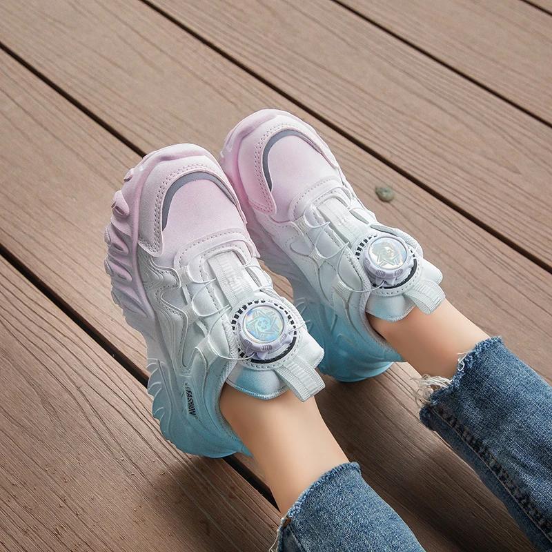 Spring Colorful Shoes Children Girl Breathable Kids Sneakers for Boy Lightweight Running Shoe Walking Soft