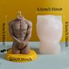 1pc Human Figure Wax Candle Molds, Thick Body Resin Clay Mould,  Silicone Moulds For Candle Aromatherapy Making DIY Soap, Candle