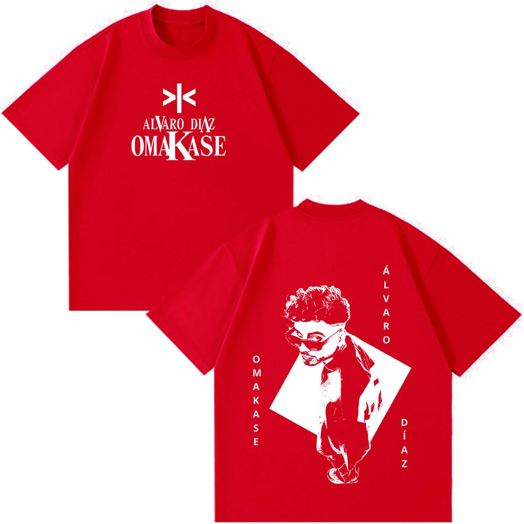 Alvaro Diaz Omakase Album 2026 Tour Merch T Shirt Unisex Unisex Hiphop Oversized Tshirt Casual Loose Cotton Fashion Tshirts