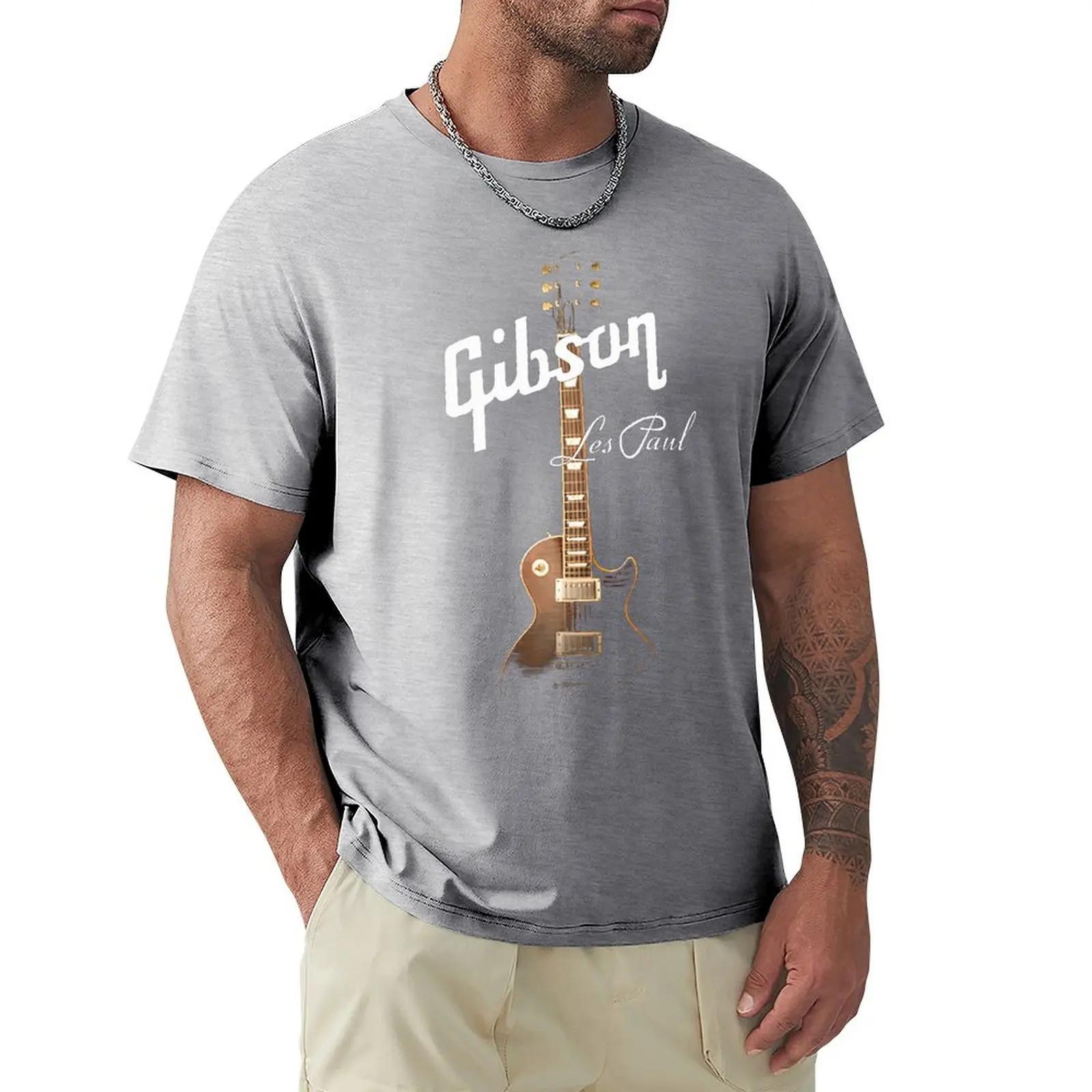 Крутые футболки Gibson Guitar Футболки с графическим принтом Мужские футболки Gibson Футболки любителей музыки в стиле рок-гранж Хипстерские топы Повседневные топы в стиле хип-хоп XL серый