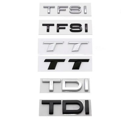 3D ABS Schwarz TFSI Logo TDI TT Auto Kofferraum Emblem Abzeichen Aufkleber Zubehör