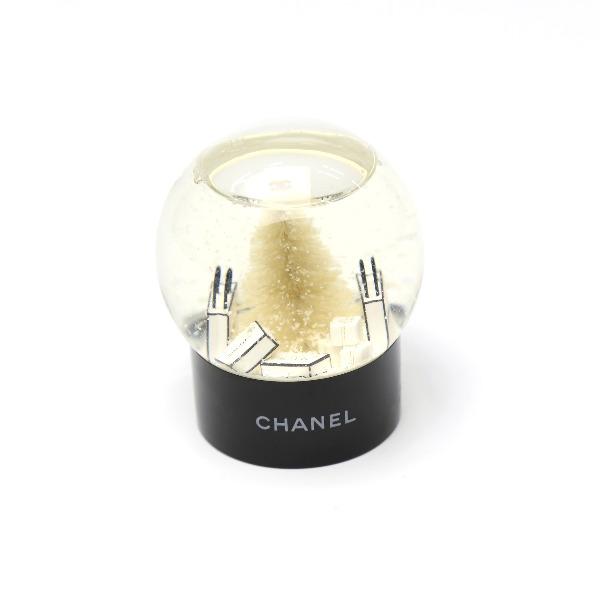 Chanel Novelty Christmas Object Glass Black Unisex Used