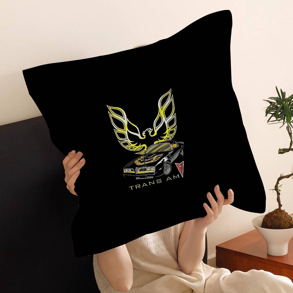 Pontiac Firebird Trans Pillow Covers Cartoon Sofa Decorative Home Double-Sided Printing Short Plush Cute Cushion Cover