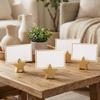 12PCS Gold Table Number Cards Stands Star Heart Shaped Name Card Clips Place Card Holders  Reception