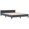 Boxspring Bed with Headboard Dark Grey 140 x 200 cm Velvet