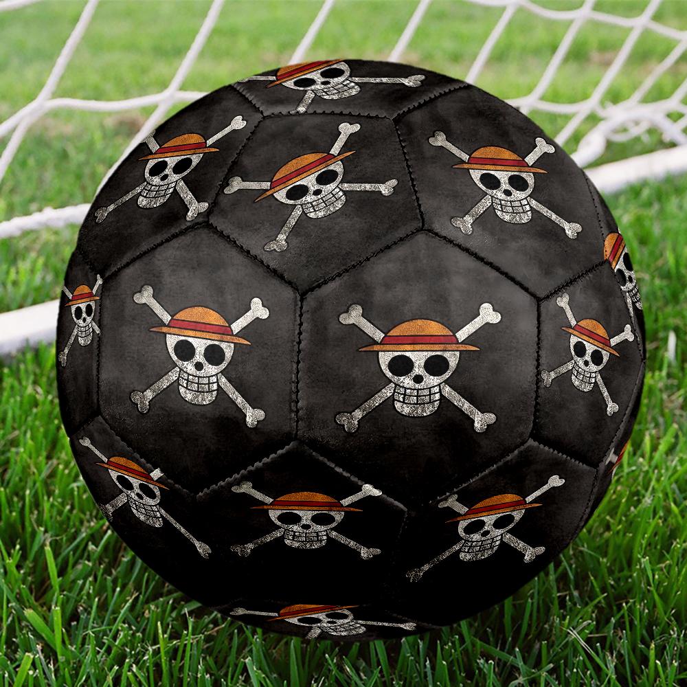 1pc Anime One Piece Logo Football Soccer Ball Size 5 Indoor Soccer Ball Fashion Colorful Backyard Game -Great For Sports Fans Gift HE53