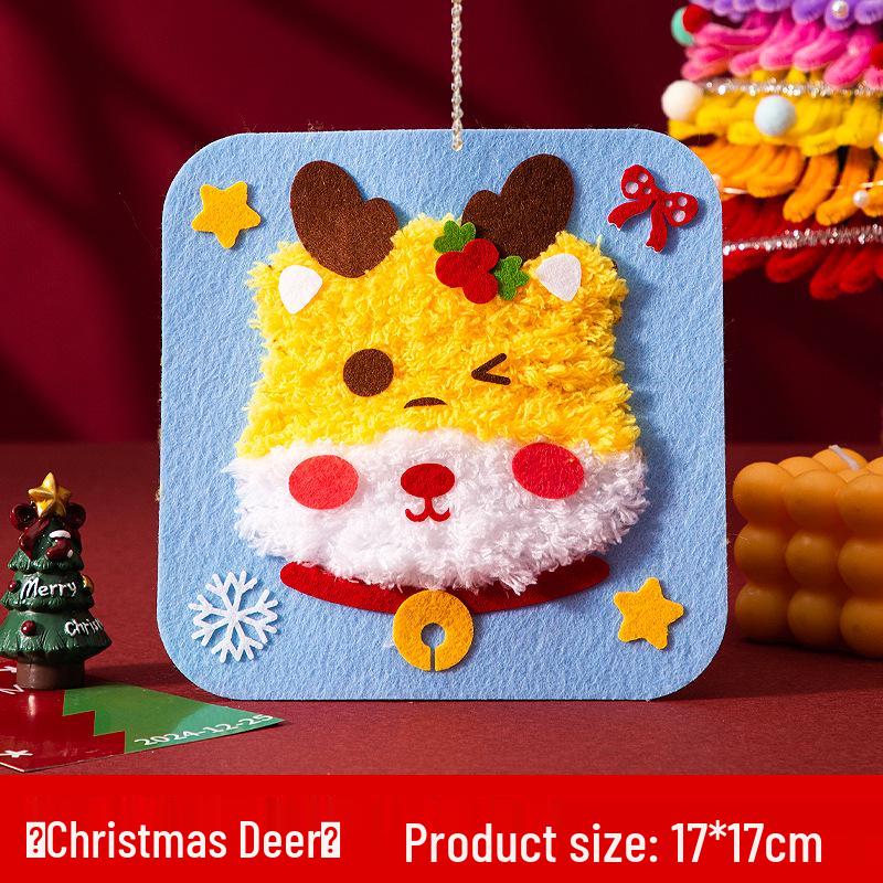 DIY Children's Sew-and-Stitch Christmas Tree Threading Kit