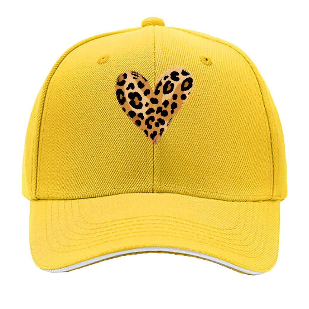 Wild Safari Heart Brush Pattern Sandwich Baseball Cap Sun Cap Outdoor Workouts Hat