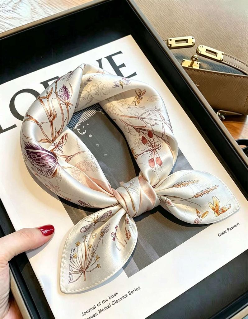 [111 Mulberry Silk] Silk Silk Scarf Spring Fashion Versatile Silk Square Scarf High-end Scarf Women