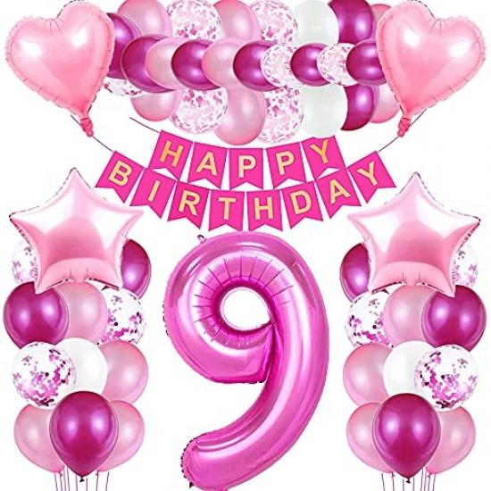 Iwheat Ballon 9 Anniversaire Rose Decoration Anniversaire 9 Ans Fille Ballon Geant 9 Rose Decoration 9 Anniversaire Anniversaire Kupit Nedorogo Vygodnye Ceny Besplatnaya Dostavka Realnye Otzyvy S Foto Joom