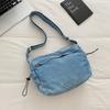 Women Casual Satchel Shoulder Bag Ladies Small Capacity Denim Vintage Messenger Bag Adjustable Strap Daily Tote Bag Multifunction Chic Hobo Bag