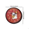 Wall Clock Chinese Year Decor 12inch Decorative Art Hanging for Home Cafe Shop Room