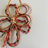 Mizuhiki hair ornament, red and black braided cord, for Japanese attire, coming-of-age ceremony, graduation ceremony, wedding, headpiece, hakama,