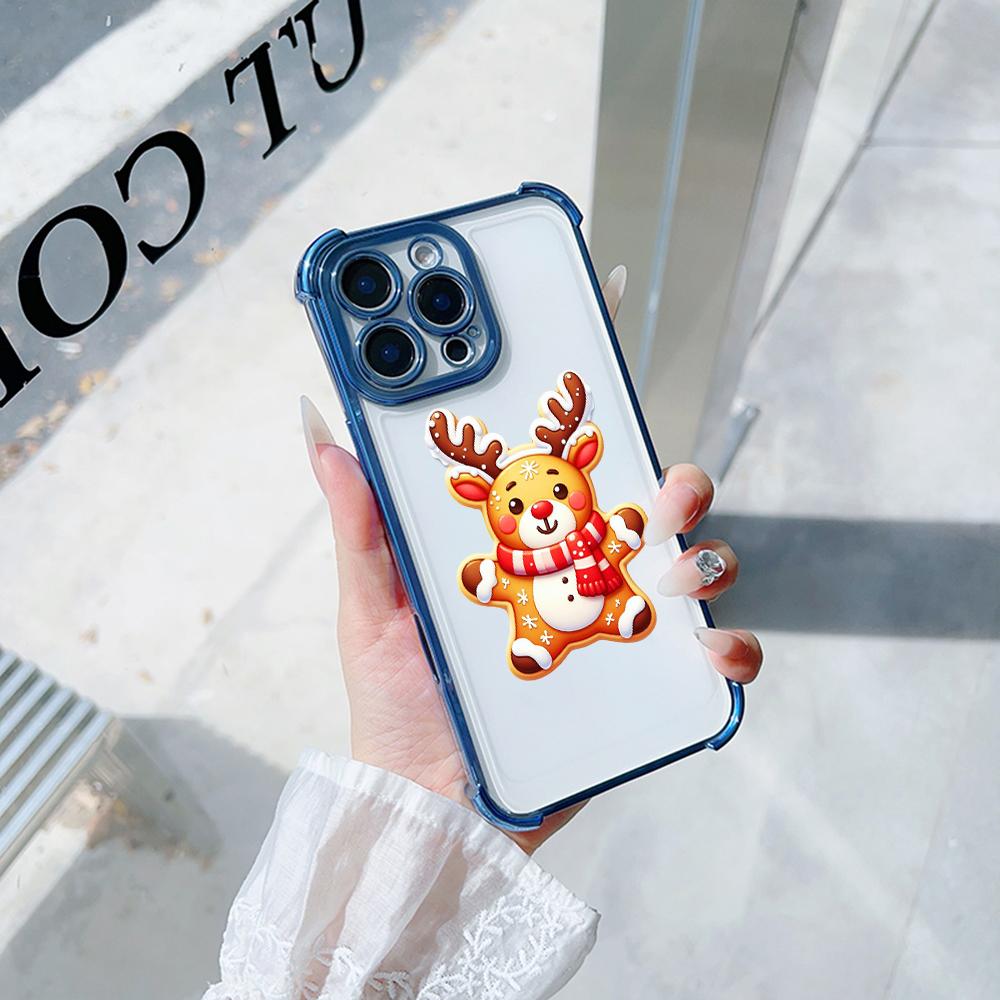 Ae104 Christmas Tree Merry Christmas Electroplated TPU Phone Cases for A20s A54 A12 A14 S22 S23 S24 Ultra A55 A15 S21 FE Four Corner Protection Cover