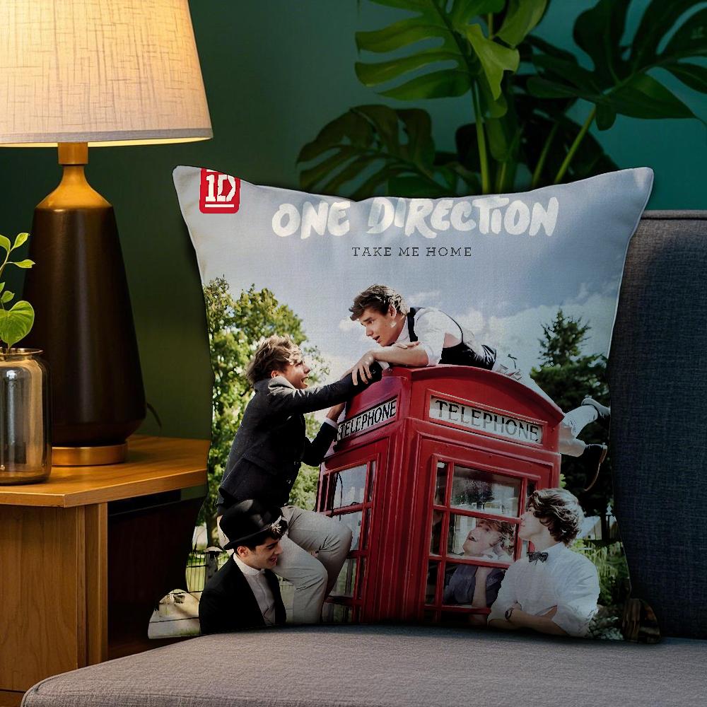 

Подушка с принтом бой-бэнда O-One Direction, чехол из плюшевой ткани, мягкий, двусторонний, чехол для диванной подушки, декоративные чехлы для подушек 12x12Inch