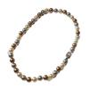 Shijia Pearl Maillard Style French Retro Light Luxury Mixed Color Pearl Necklace Full Of Diamonds Horseshoe Buckle Collarbone Chain Women